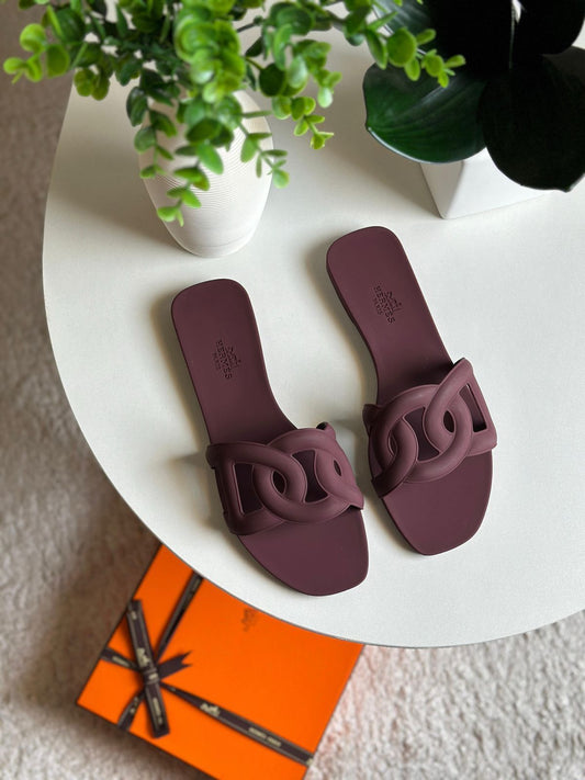 HMES ALOHA SLIDES - BURGUNDY
