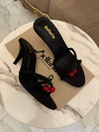 CHERRY KITTEN HEELS