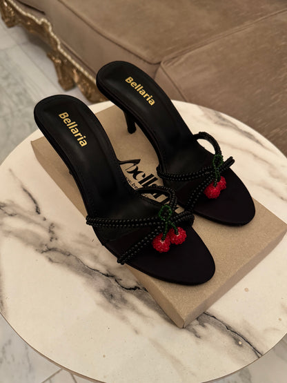 CHERRY KITTEN HEELS