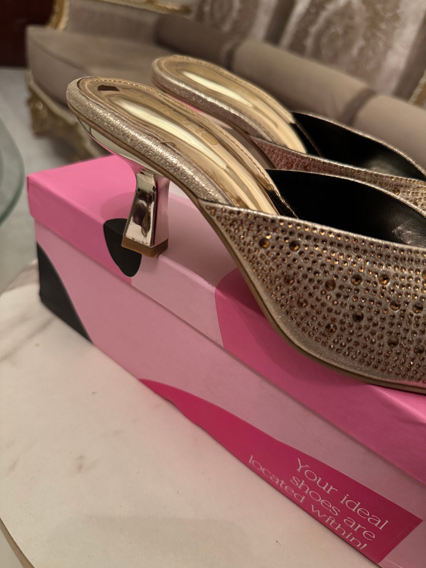 Glim Kitten Heel - Golden