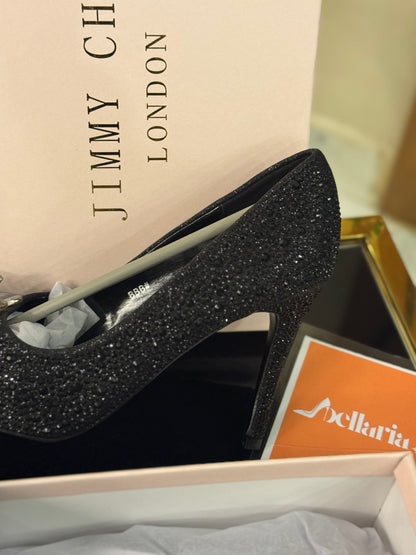 JIMMY CHO GODIVA HEEL - BLACK