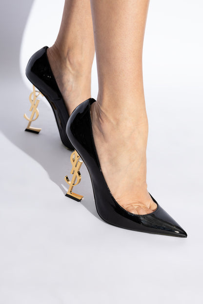 SAINT OPYUM SLING HEEL - BLACK/GOLD