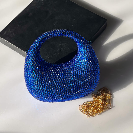 SHIMMER GRACE CLUTCH - Blue