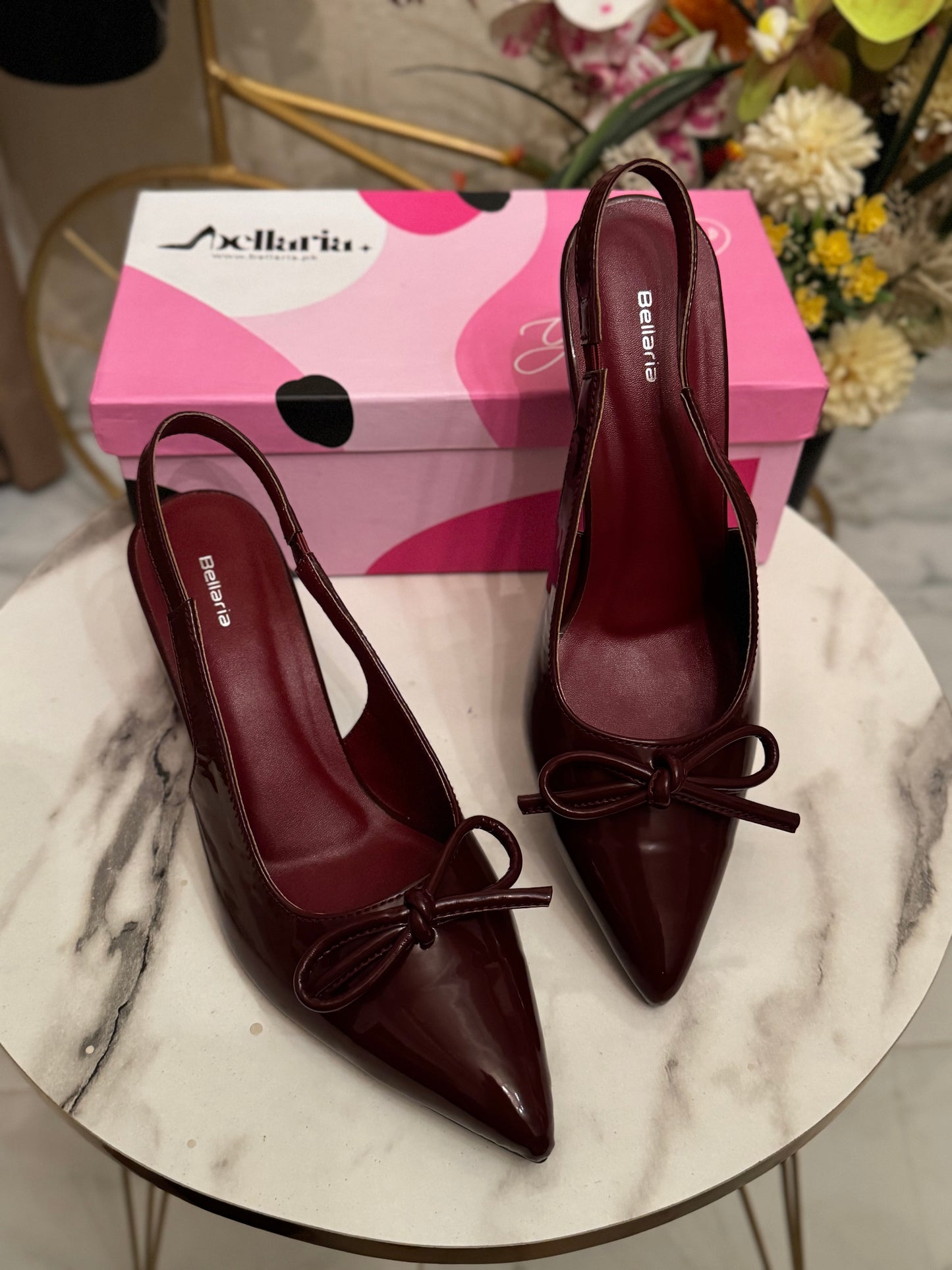 SIENNA STELLATO HEEL - Maroon