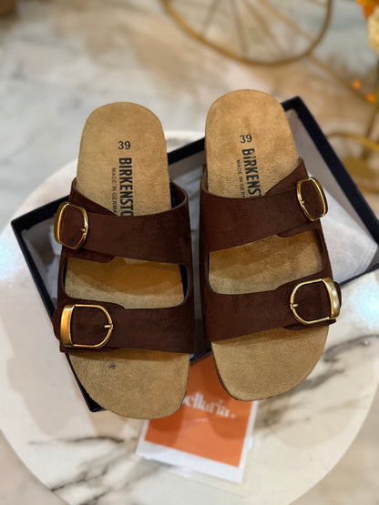 WOMEN BERKIN SANDALS - Brown