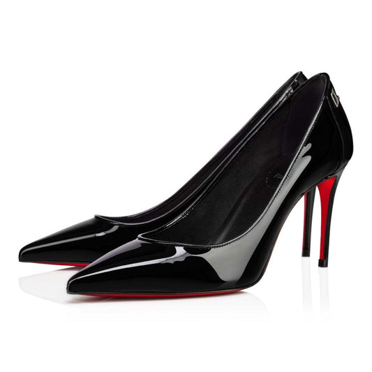 LOUBOUTIN PATENT HEEL - BLACK