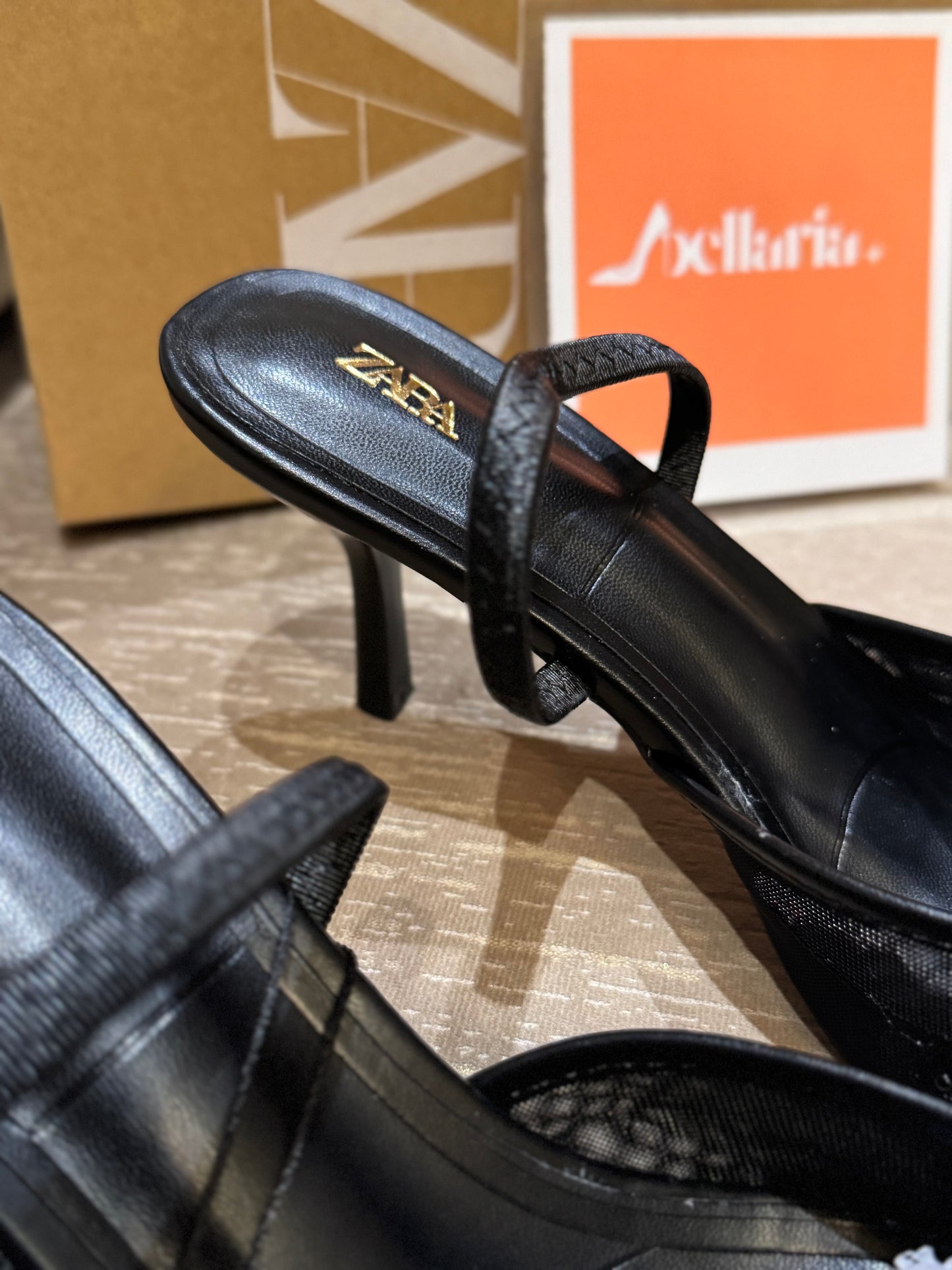 ORIG ZR EMBROIDERY SLING BACK - Black