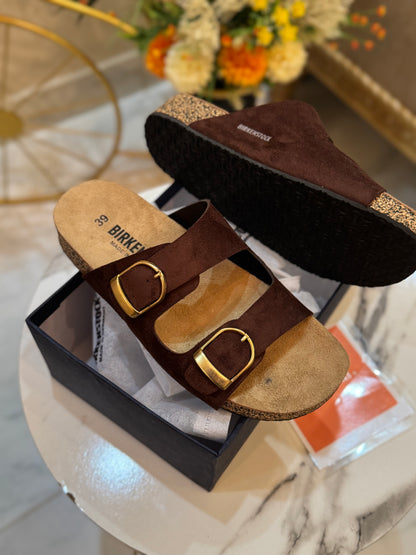 WOMEN BERKIN SANDALS - Brown