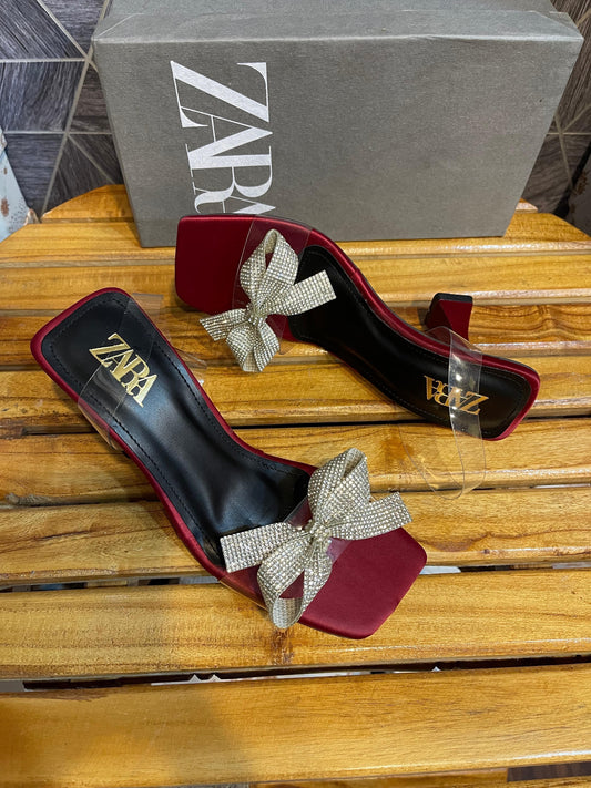 ZR BOW HEEL - MAROON