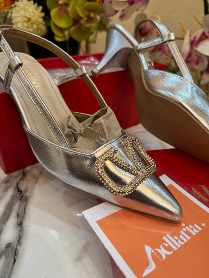 VLTN STARLET HEEL - SILVER (premium batch) 2.5 inches heel