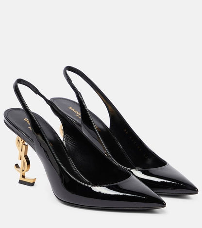 SAINT OPYUM SLING HEEL - BLACK/GOLD