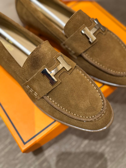 HMES PARIS SUEDE WOMEN SHOES - BROWN