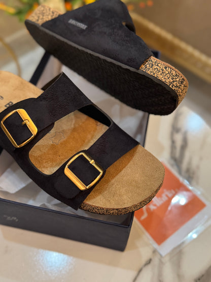 WOMEN BERKIN SANDALS - Black