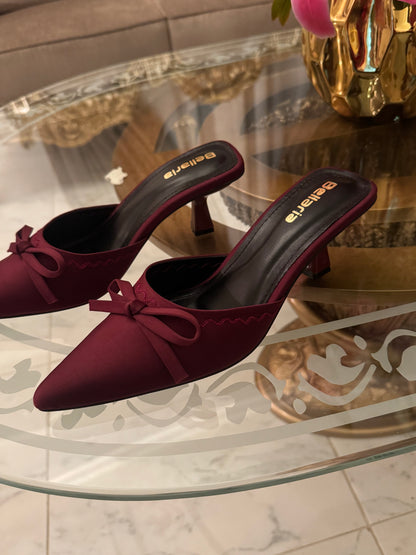 SERENA KITTEN HEEL - Maroon