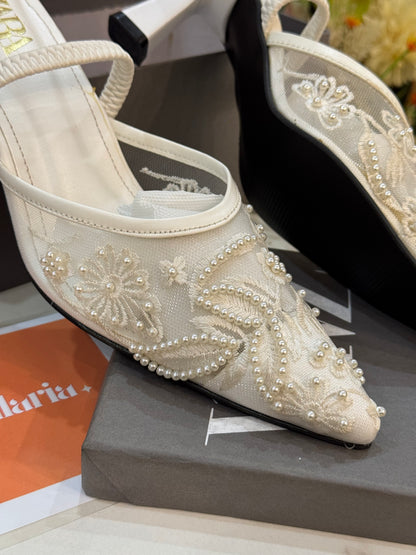 EMBROIDERY HEEL - White (premium batch)