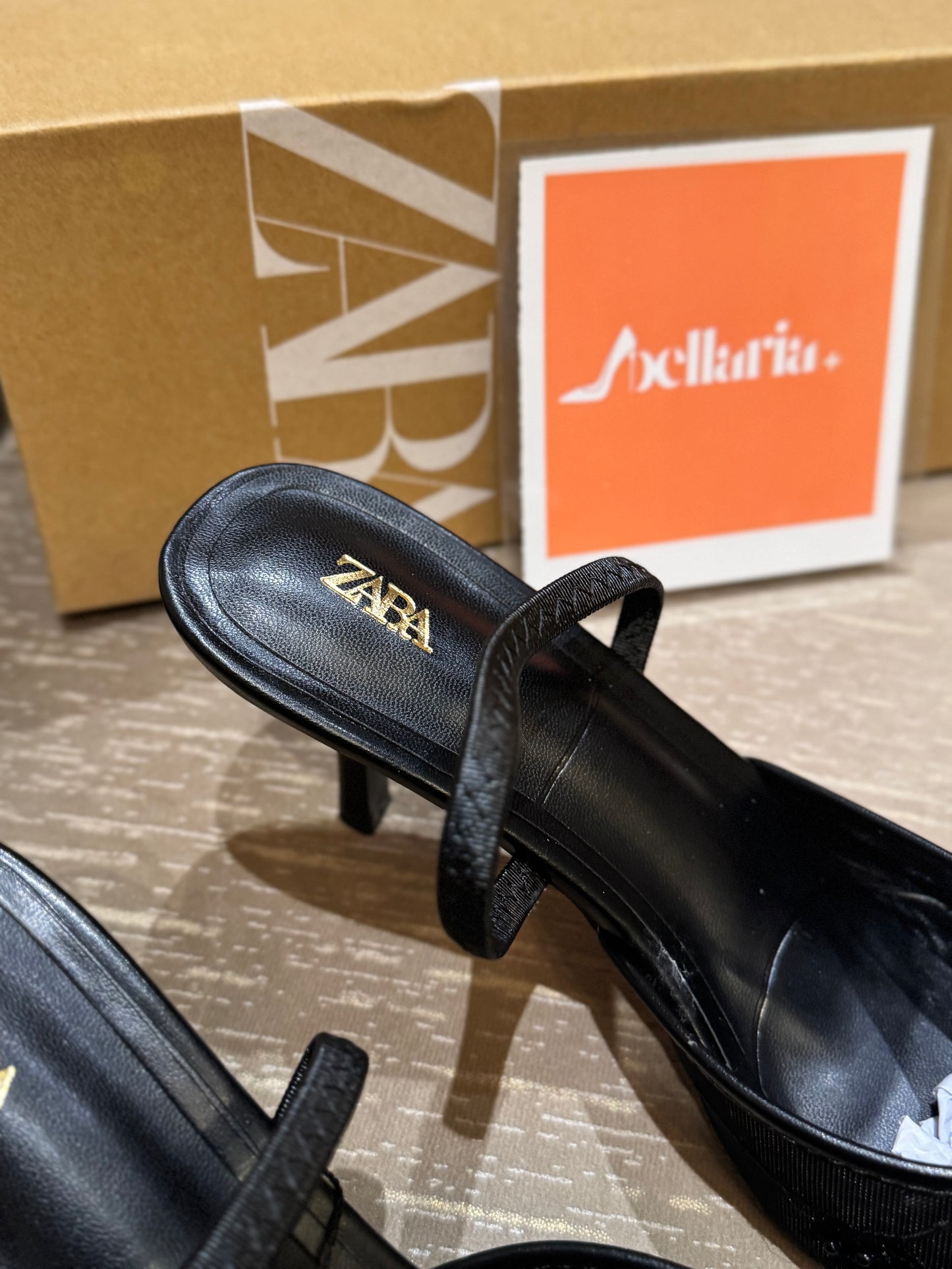 ORIG ZR EMBROIDERY SLING BACK - Black