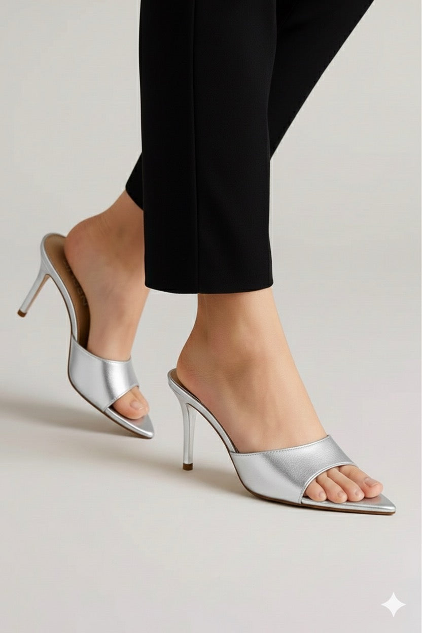 NOIRA HEEL - SILVER