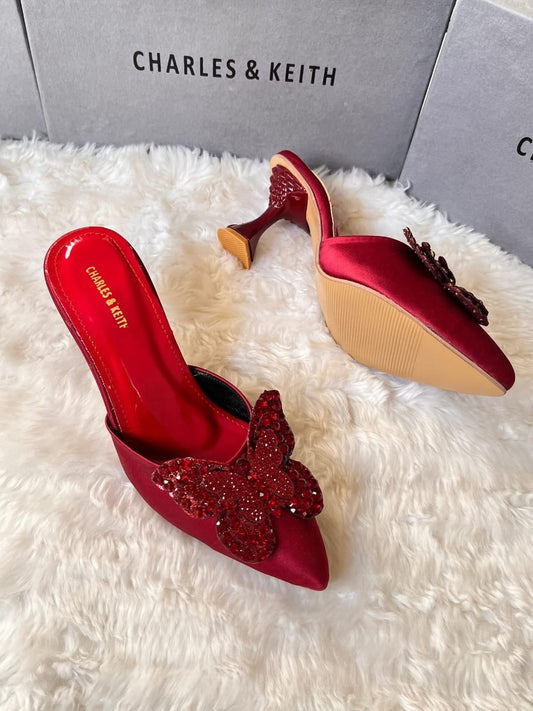 BELLARIA CHARLES HEEL - GLOSS RED