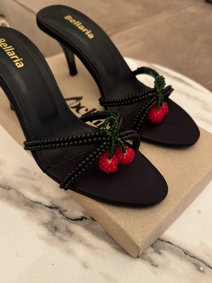 CHERRY KITTEN HEELS