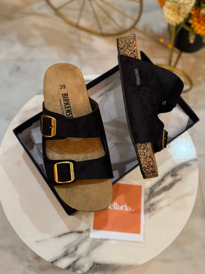 WOMEN BERKIN SANDALS - Black