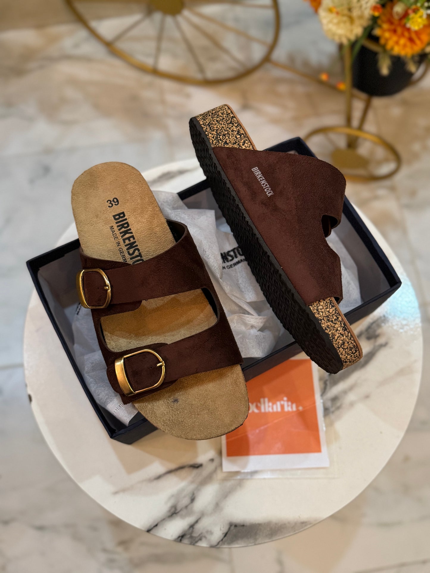 WOMEN BERKIN SANDALS - Brown