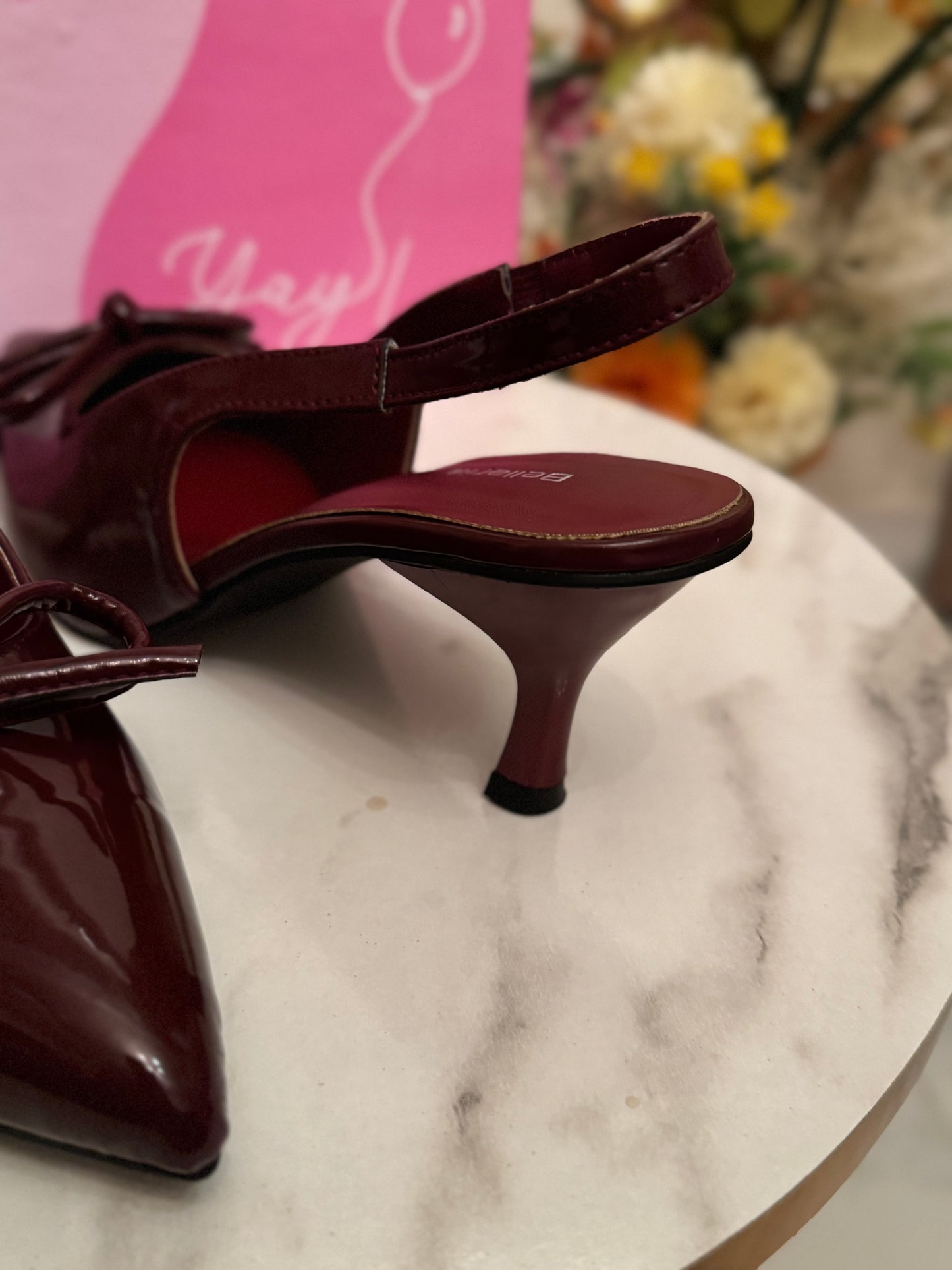 SIENNA STELLATO HEEL - Maroon