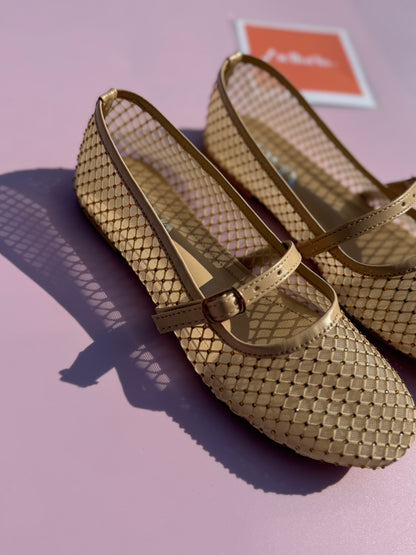 MARY JANE  STUDS - Beige