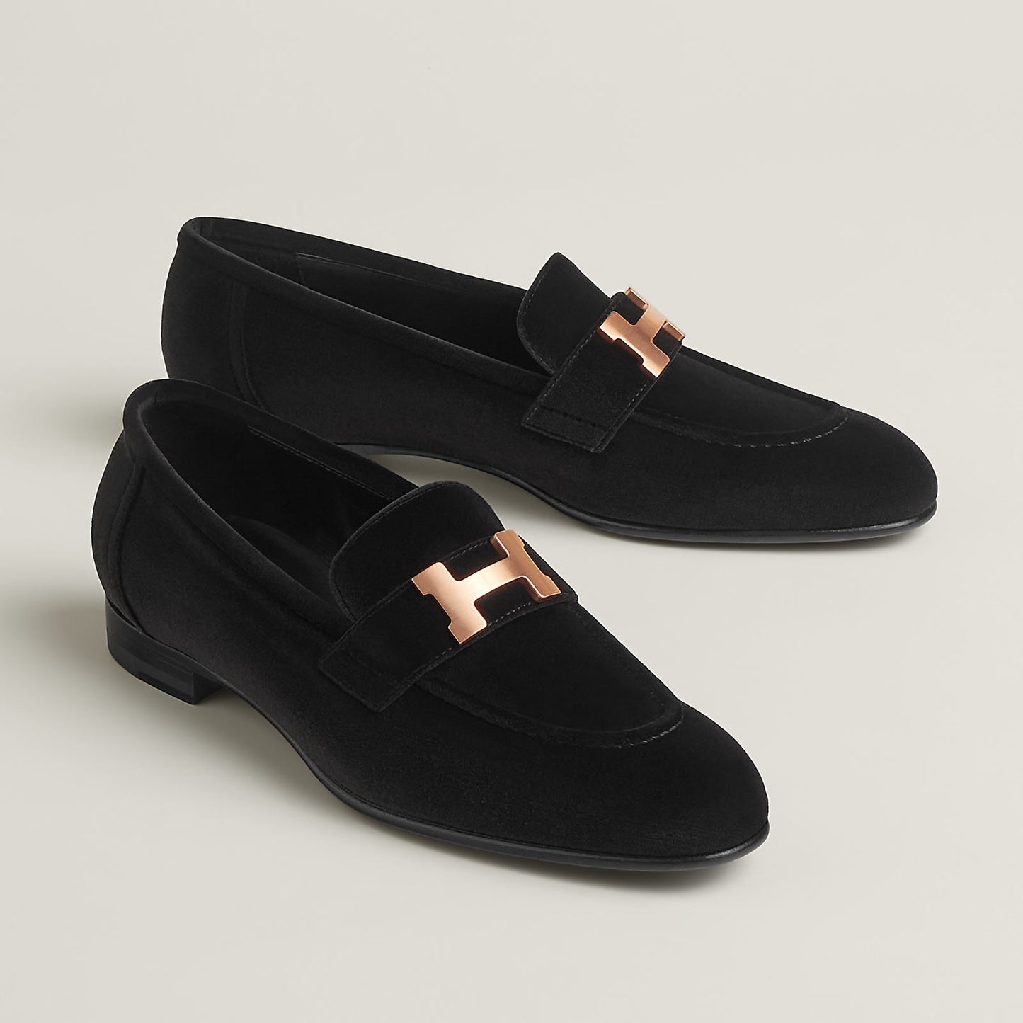 HMES PARIS SUEDE WOMEN SHOES - BLACK