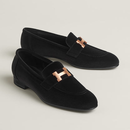 HMES PARIS SUEDE WOMEN SHOES - BLACK