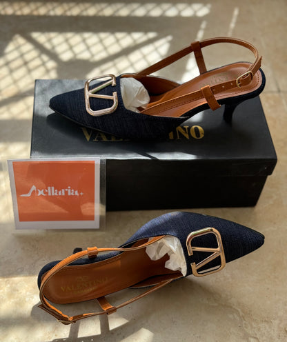 VLT LUNA BLUE DENIM HEEL
