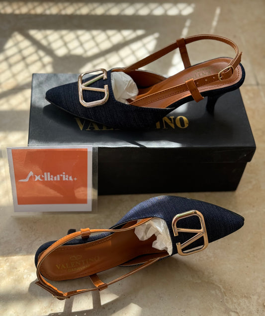 VLT LUNA BLUE DENIM HEEL