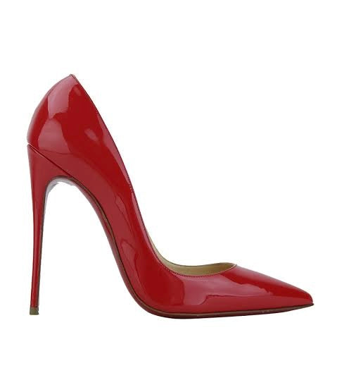 LOUBOUTIN PATENT HEEL - RED
