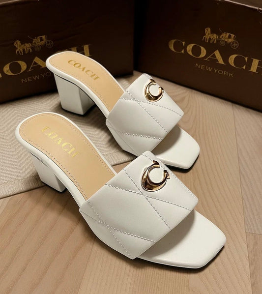 Coachh holly block heel - White