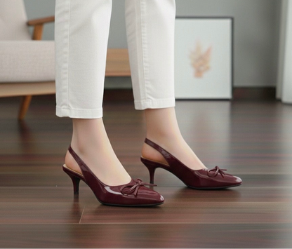 SIENNA STELLATO HEEL - Maroon