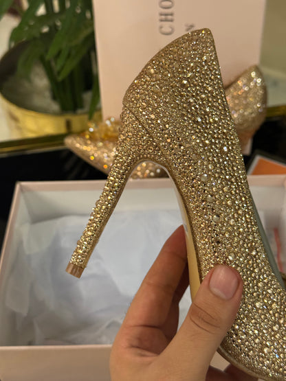 JIMMY CHO GODIVA HEEL - CHAMPAGNE