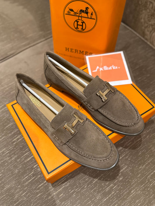 HMES PARIS SUEDE WOMEN SHOES - BEIGE