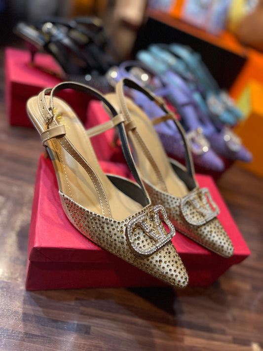 BELLARIA VL SHIMMER HEEL  - GOLD