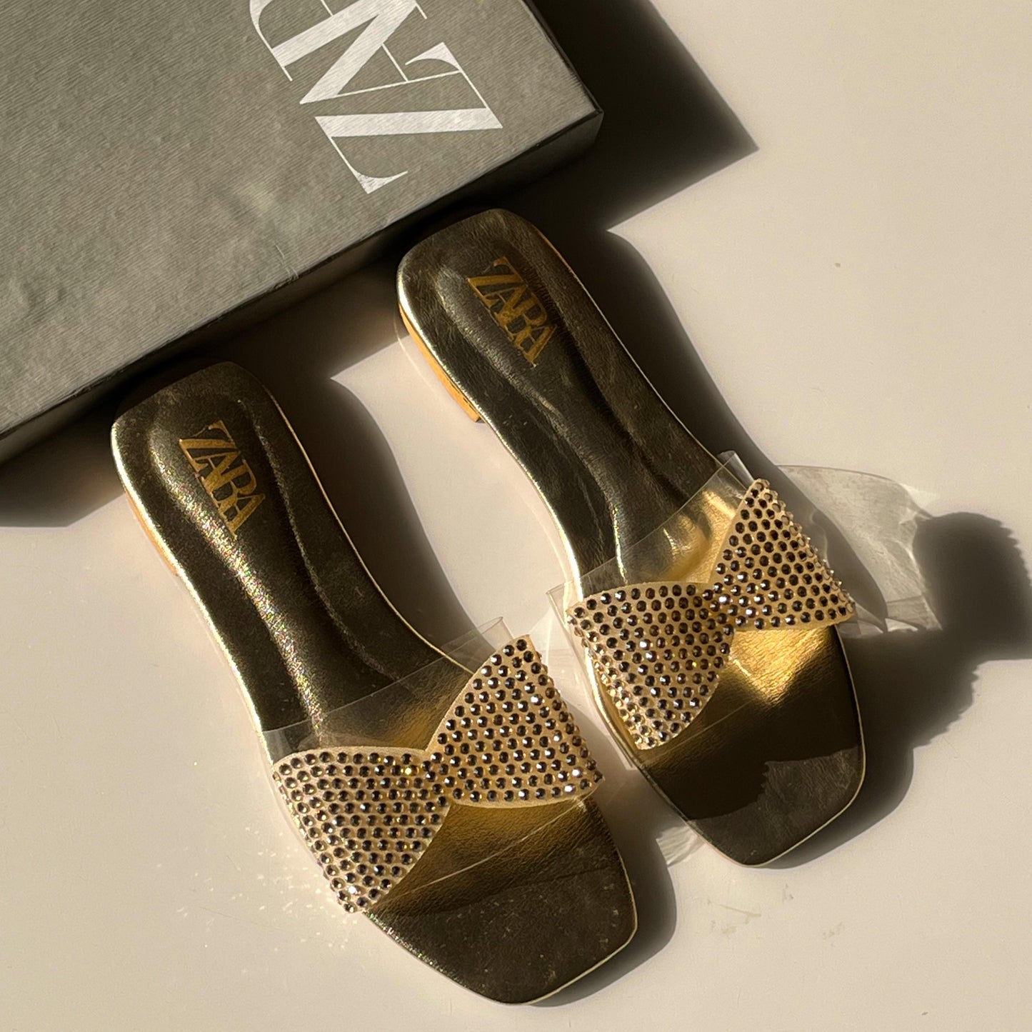 Crysal bow flats - Golden