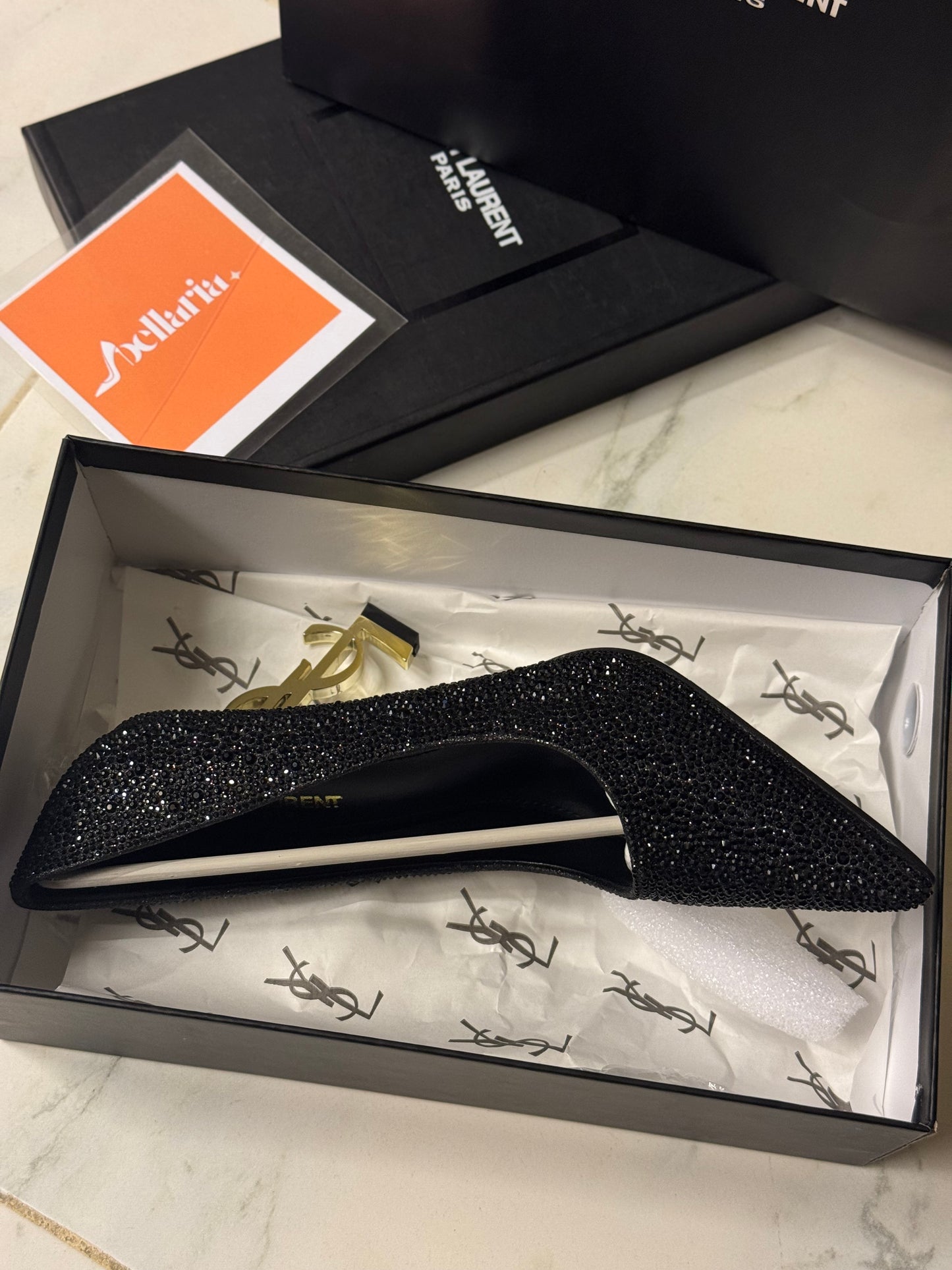 SAINT OPYUM PUMPS - BLACK/GOLD