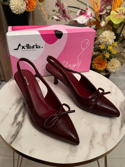 SIENNA STELLATO HEEL - Maroon