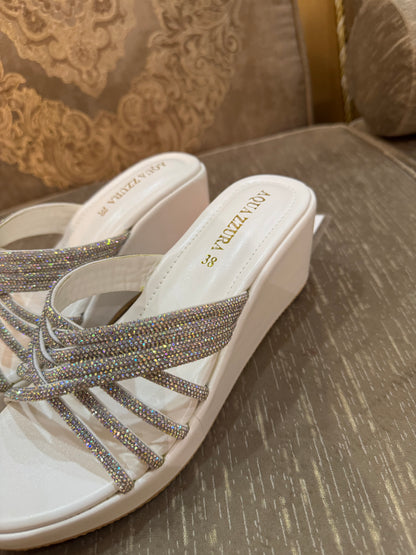 CRYSTAL WEDGE - White