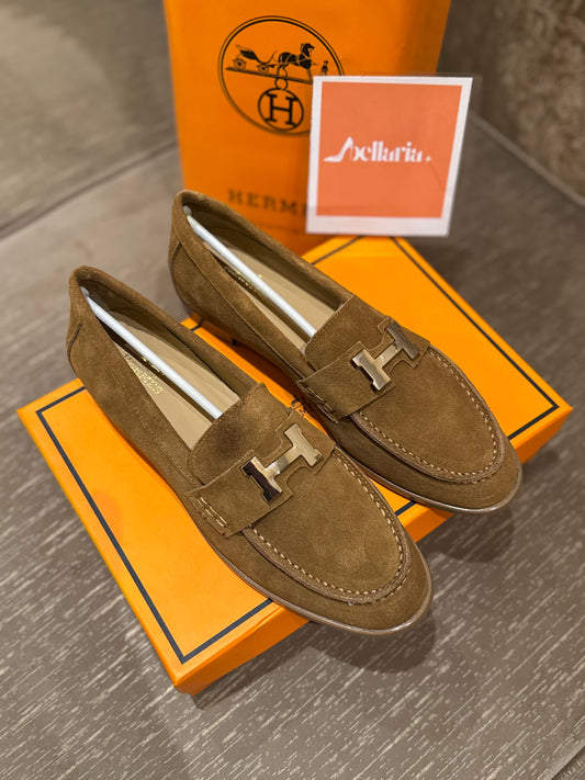 HMES PARIS SUEDE WOMEN SHOES - BROWN