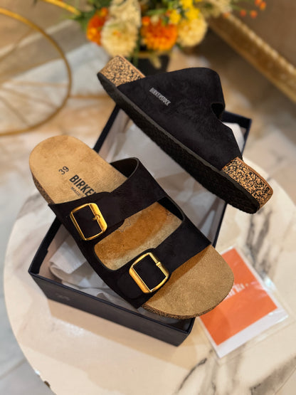 WOMEN BERKIN SANDALS - Black