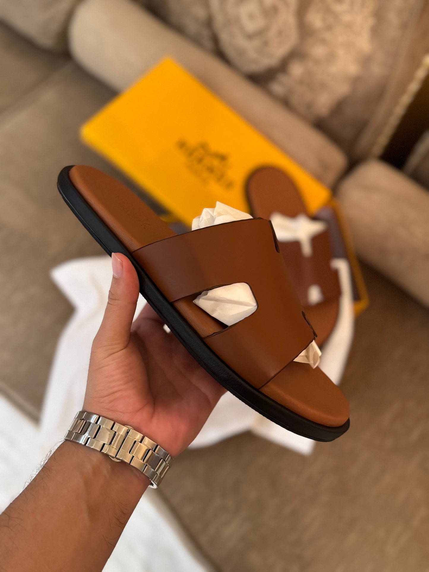 Hmes Izmir MEN’S Sandals - Brown