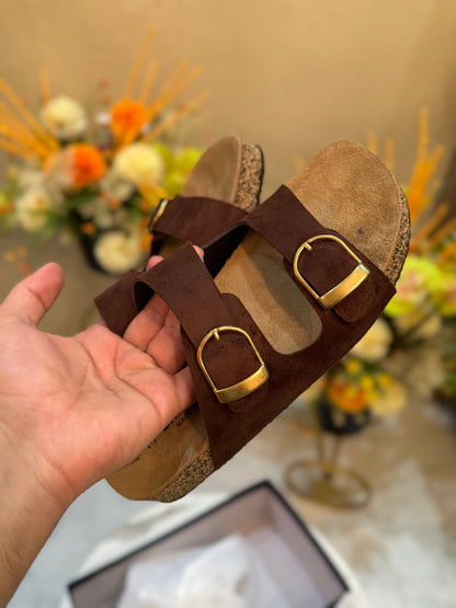 WOMEN BERKIN SANDALS - Brown