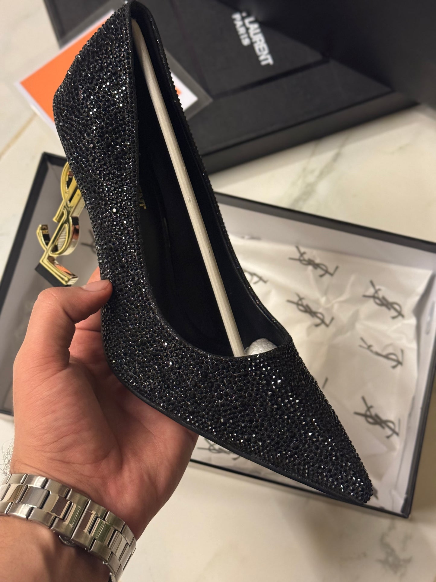 SAINT OPYUM PUMPS - BLACK/GOLD