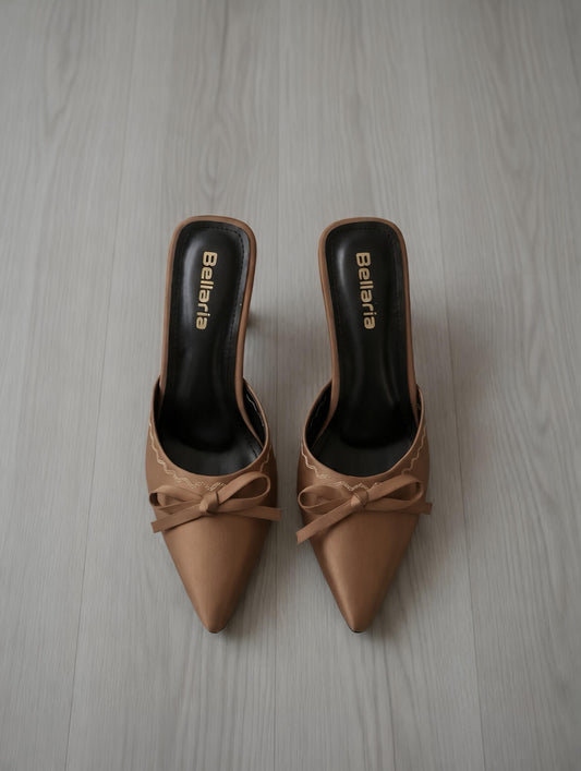 SERENA KITTEN HEEL - Mustard