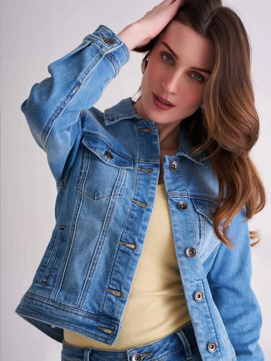 DENIM MUSE WOMEN JACKET - Light blue