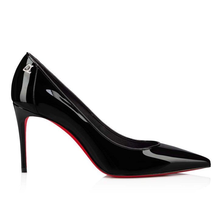 LOUBOUTIN PATENT HEEL - BLACK