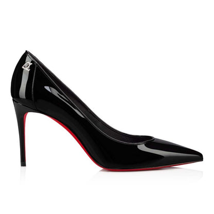 LOUBOUTIN PATENT HEEL - BLACK